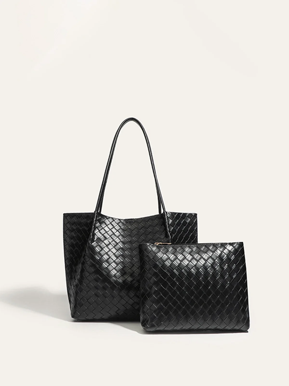 Woven PU Tote Bag - Wholesalesil