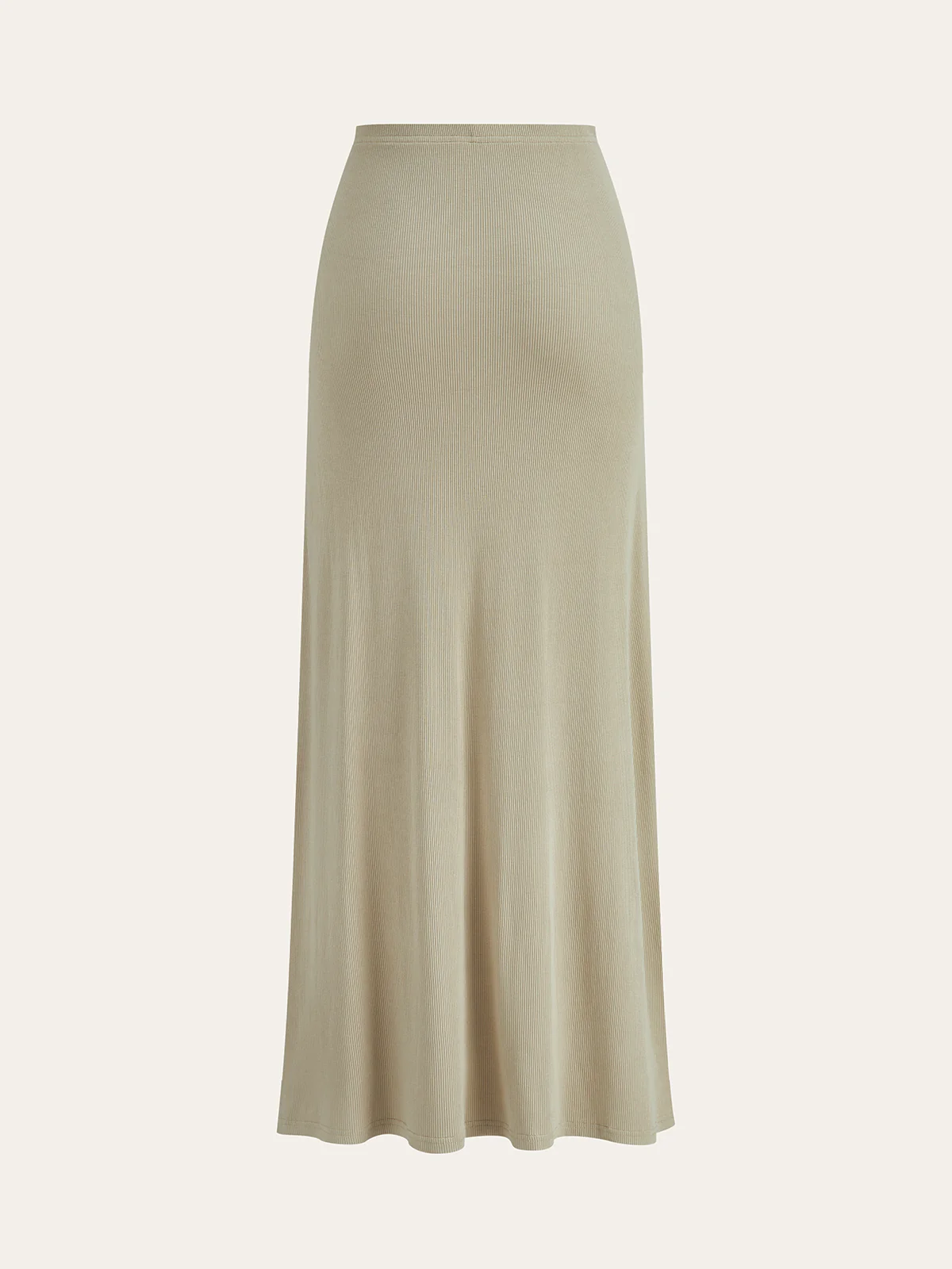 Metal Buckle Elastic-Waist Maxi Skirt - Wholesalesil