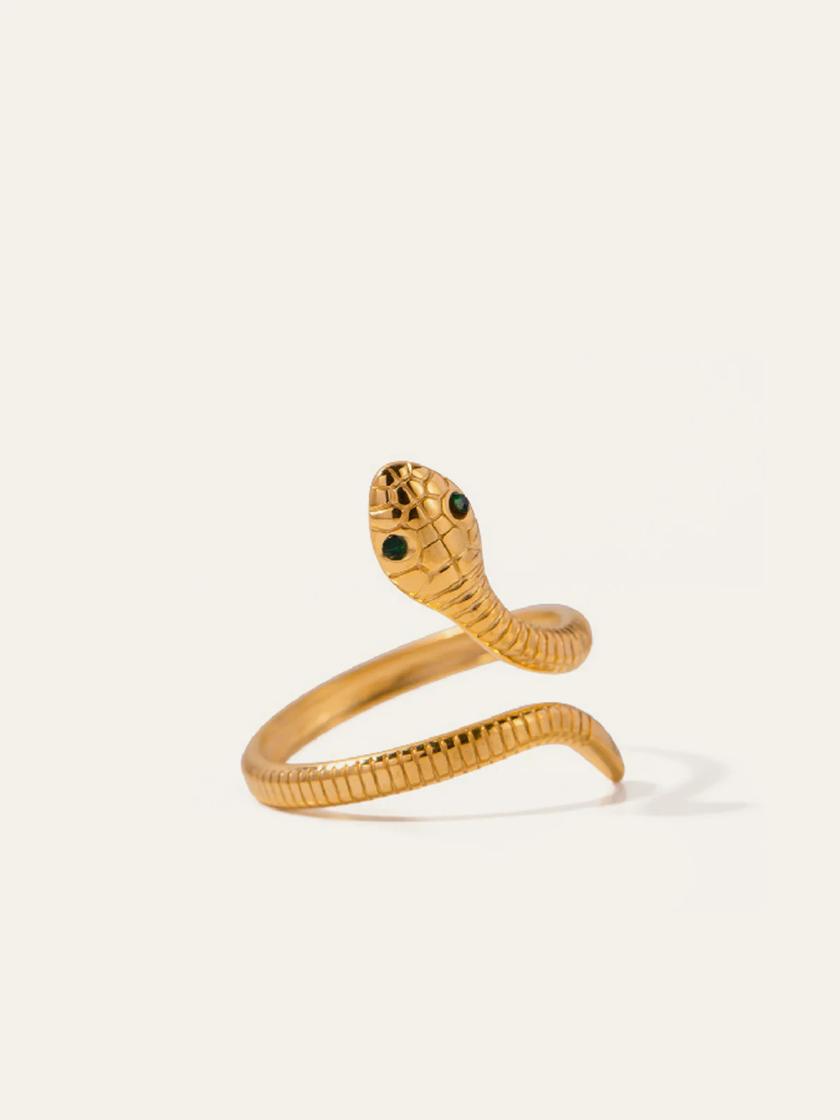 Gold-Toned Snake-Shaped Ring - Wholesalesil