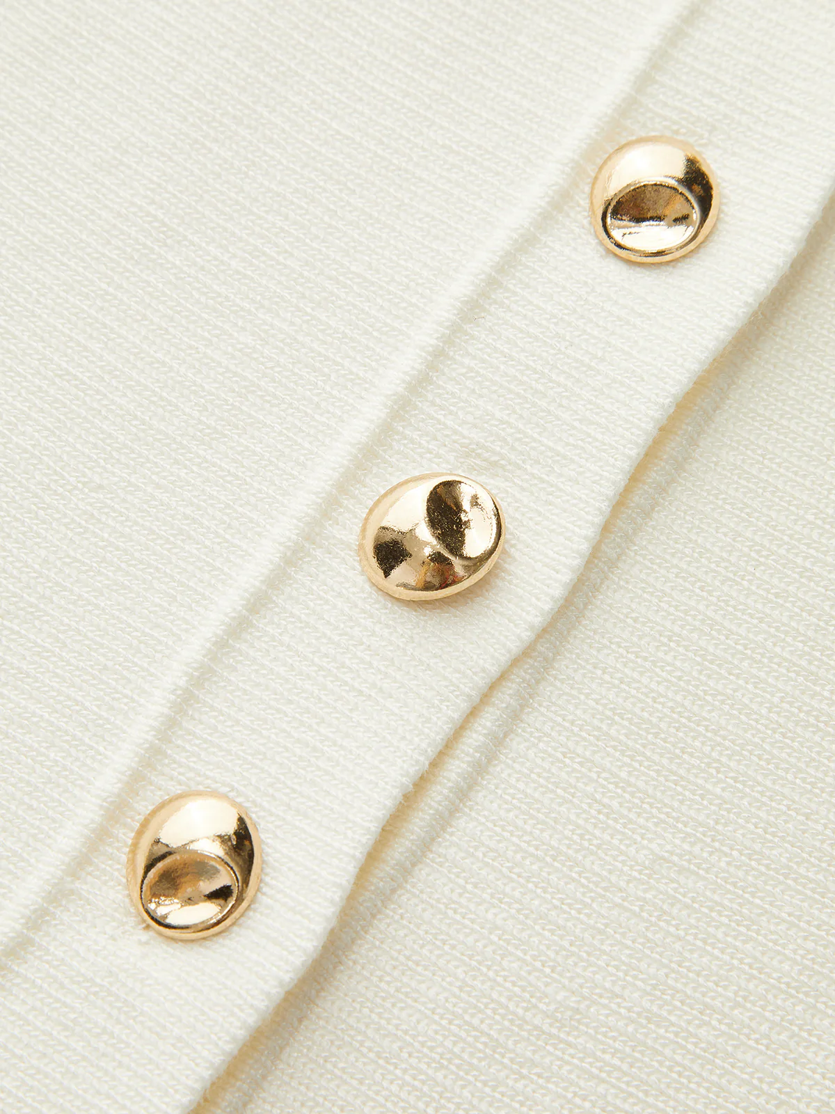 Metal Button Knit Peplum Top - Wholesalesil