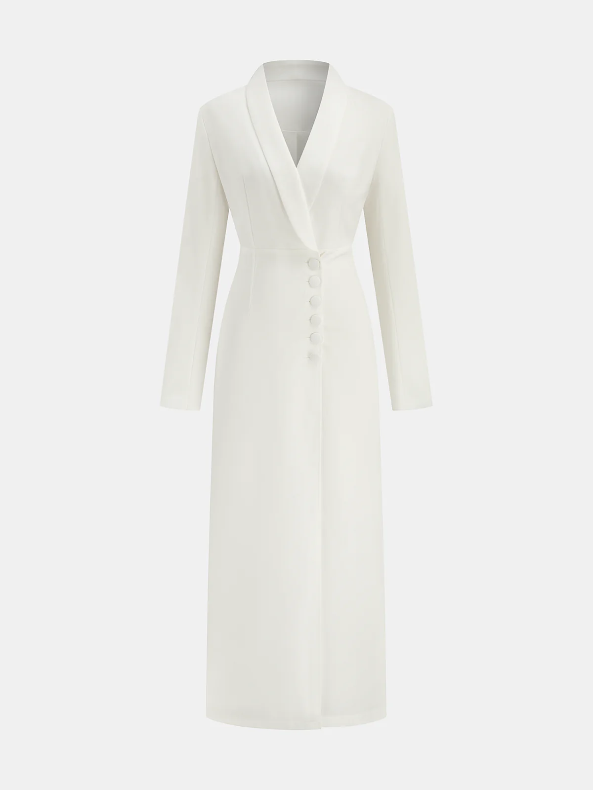 V-Neck Button Midi Dress - Wholesalesil