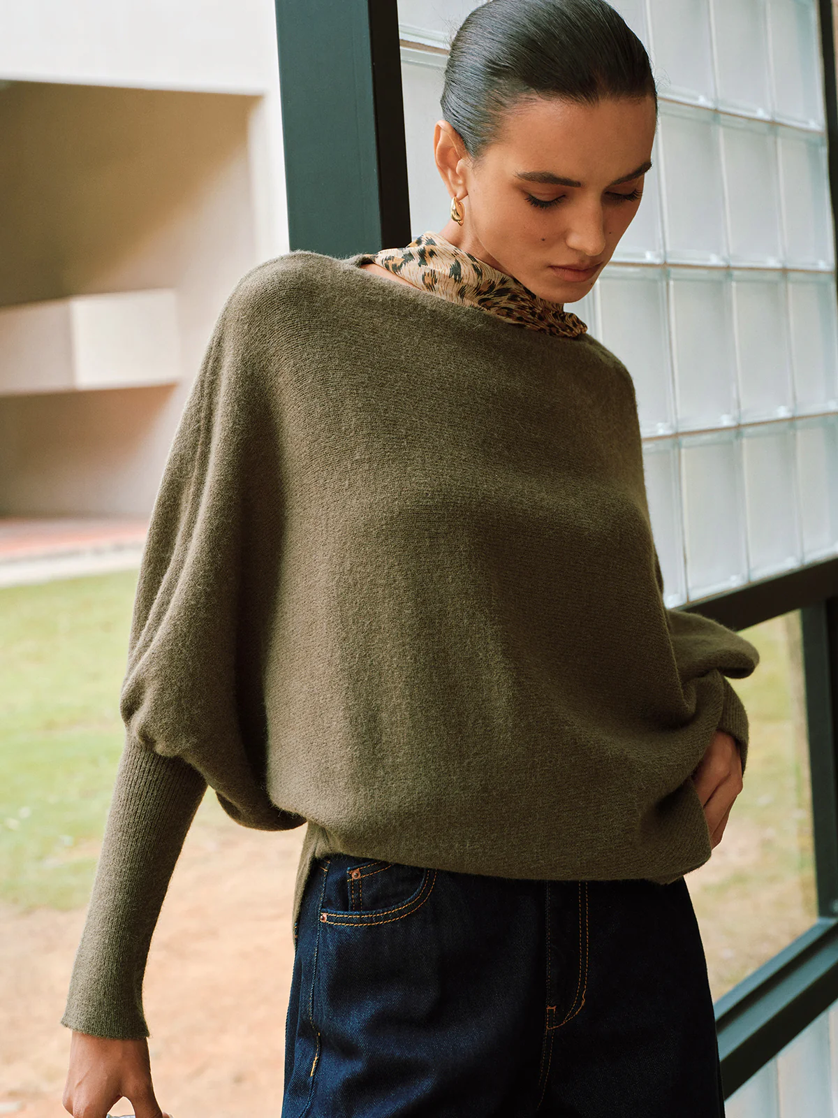 Batwing Sleeve Sweater - Wholesalesil