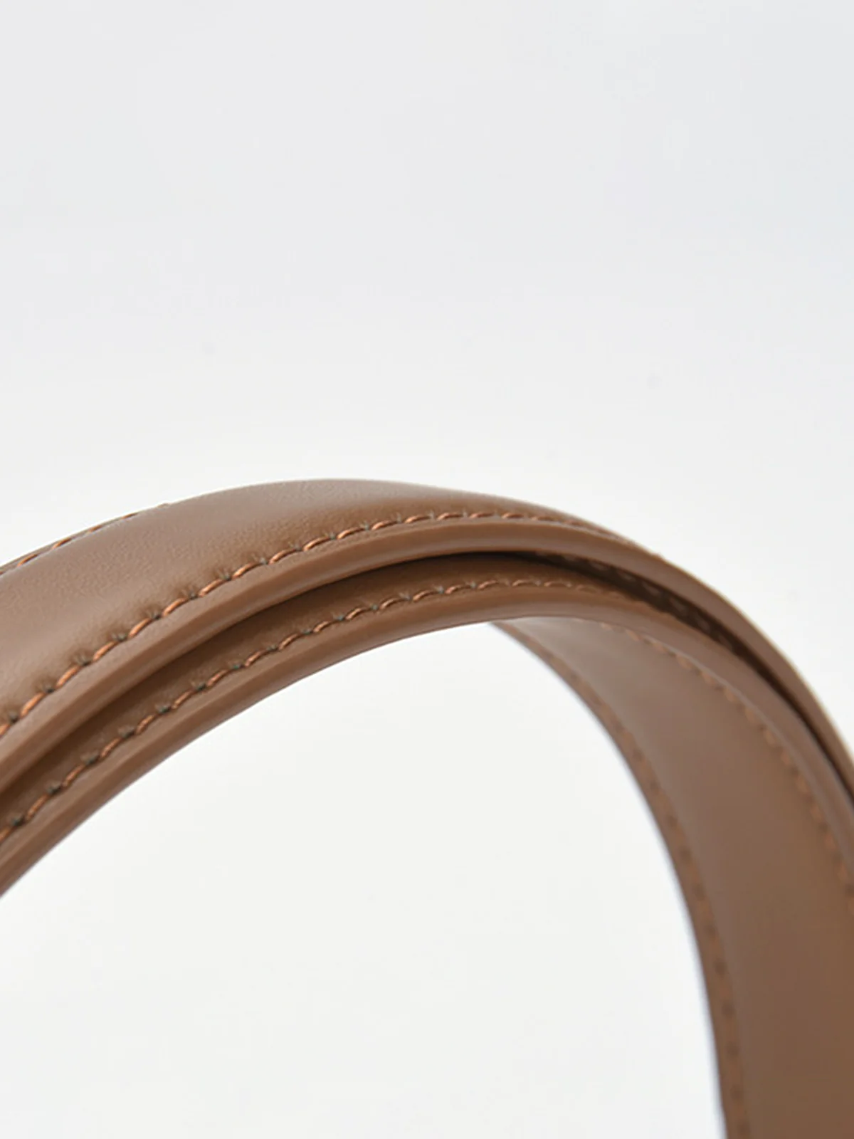 Golden Interlocking Buckle Leather Belt - Wholesalesil