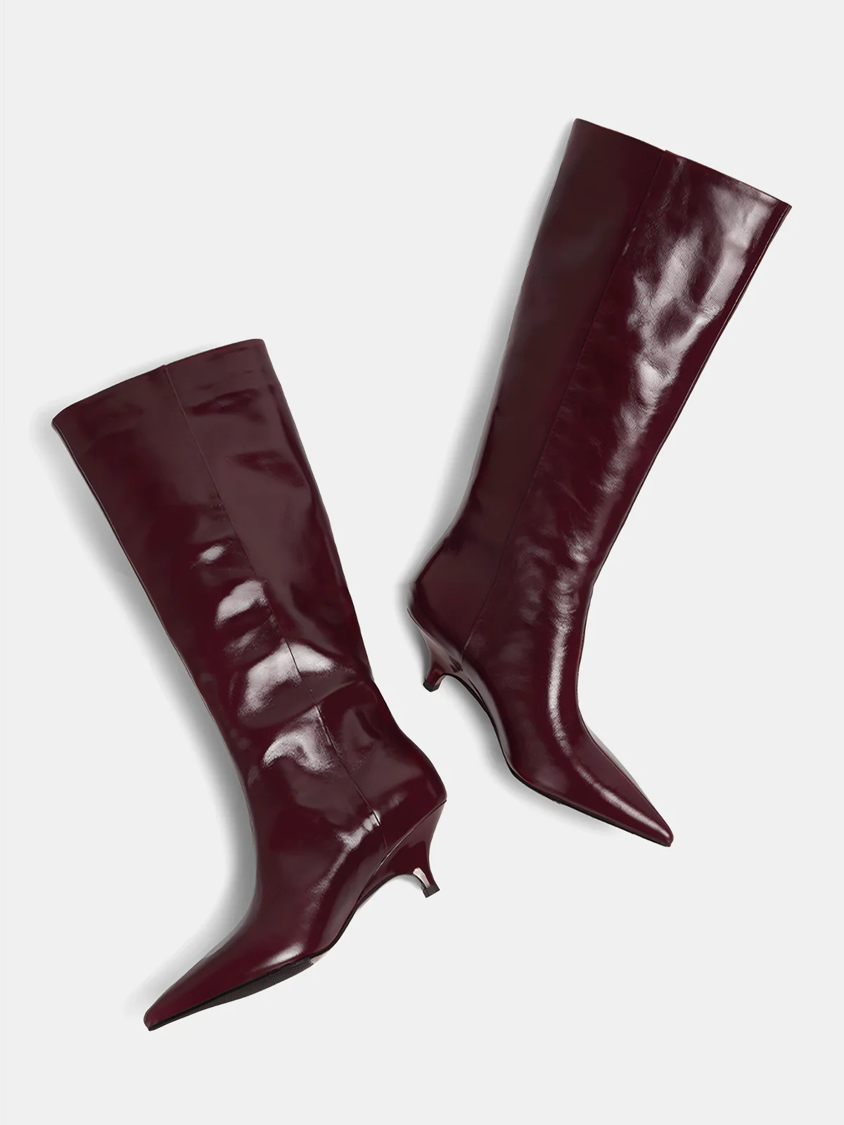 Pointed Toe Knee-High Boots - Wholesalesil
