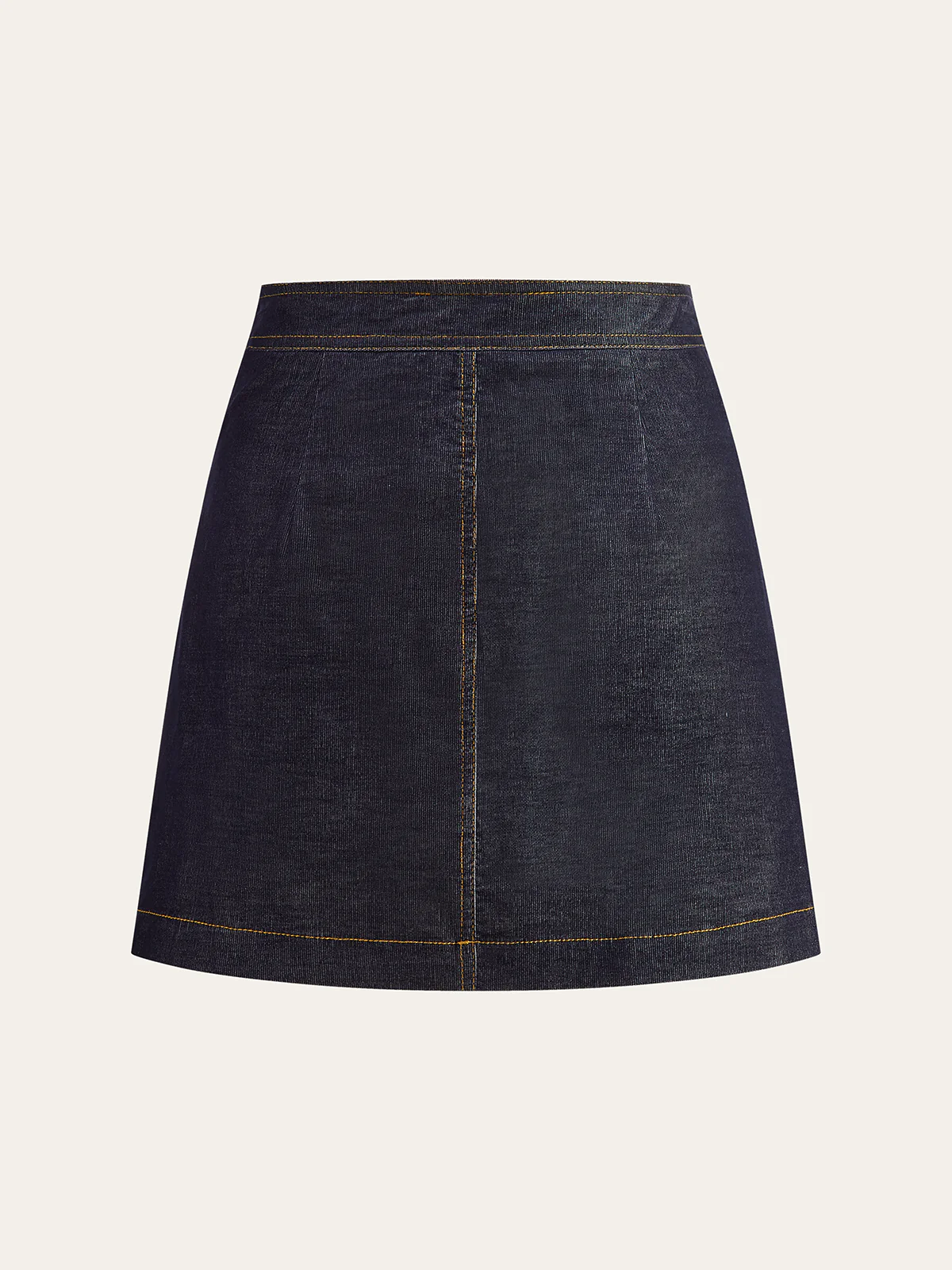 Metal Button-Front Mini Skirt - Wholesalesil