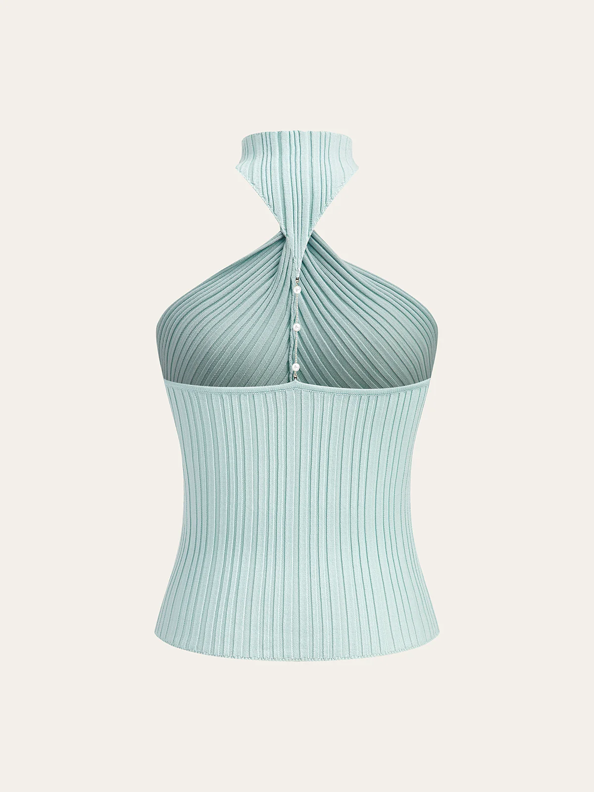 Ribbed Halter Knit Top - Wholesalesil