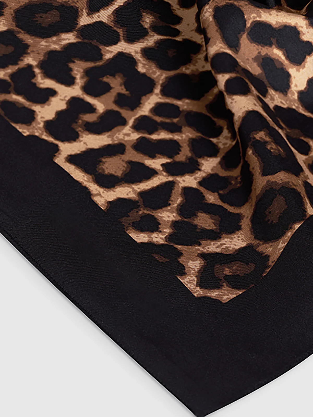 Leopard Print Square Scarf - Wholesalesil