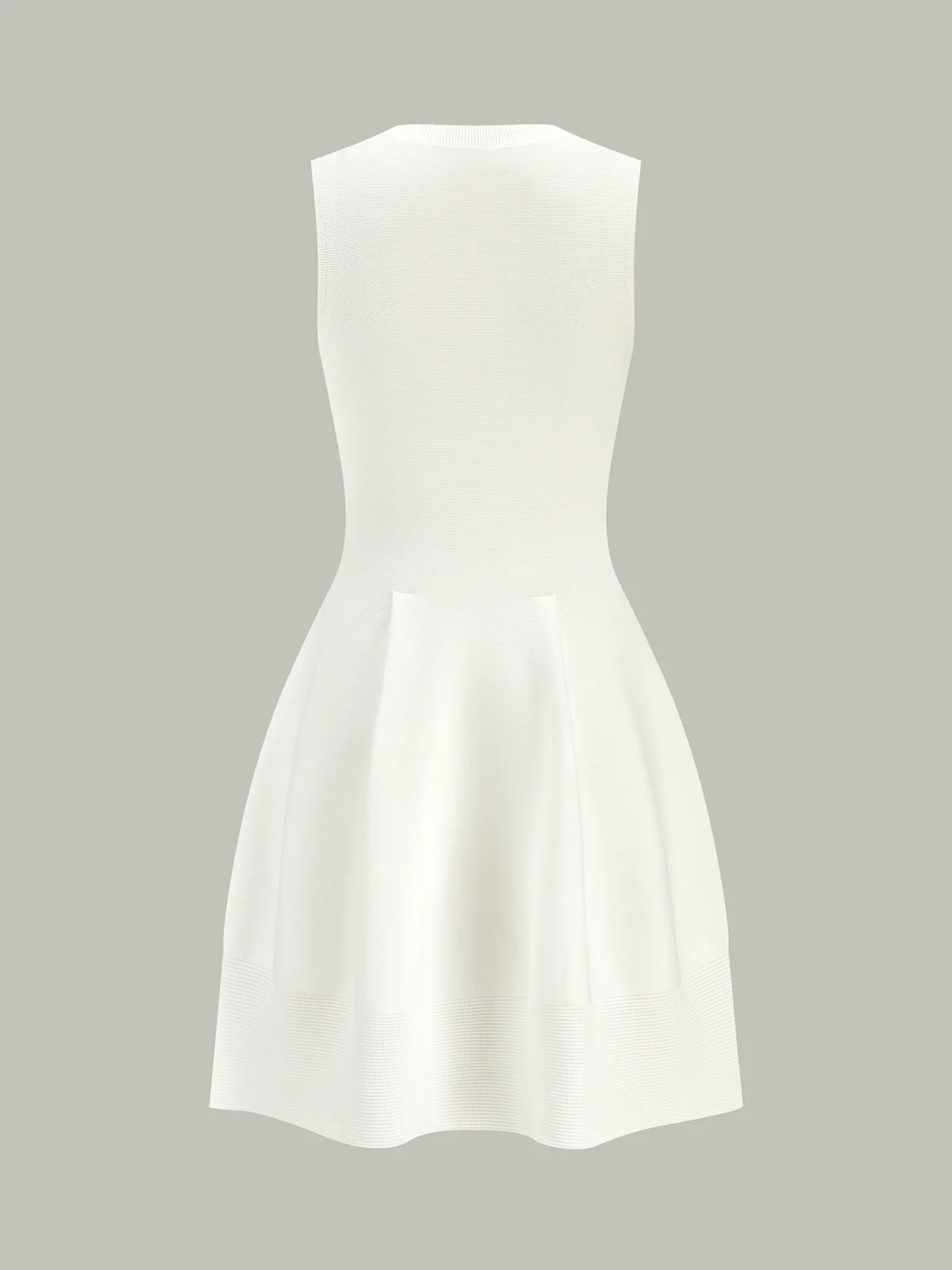 Sleeveless Knit Flare Dress - Wholesalesil