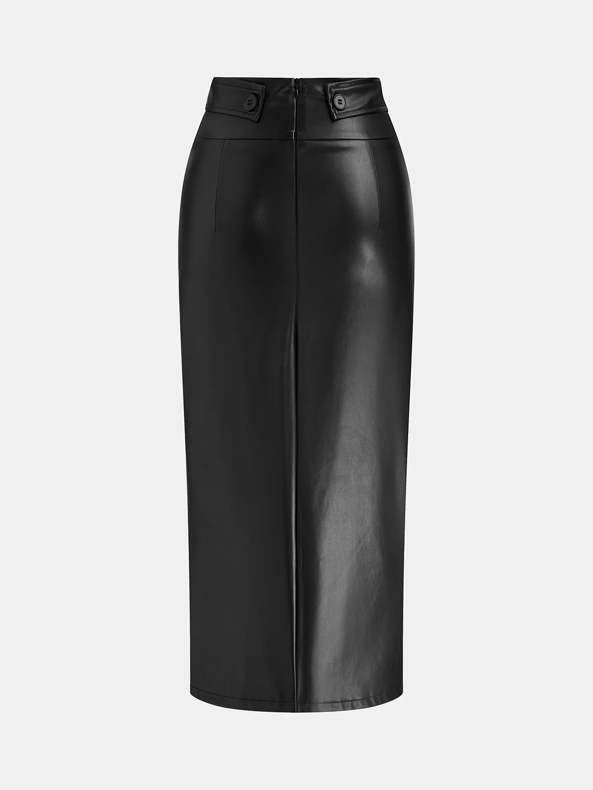Faux Leather Maxi Pencil Skirt - Wholesalesil
