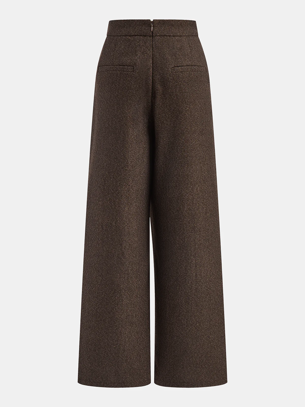 Asymmetrical High-Waisted Wide-Leg Pants - Wholesalesil