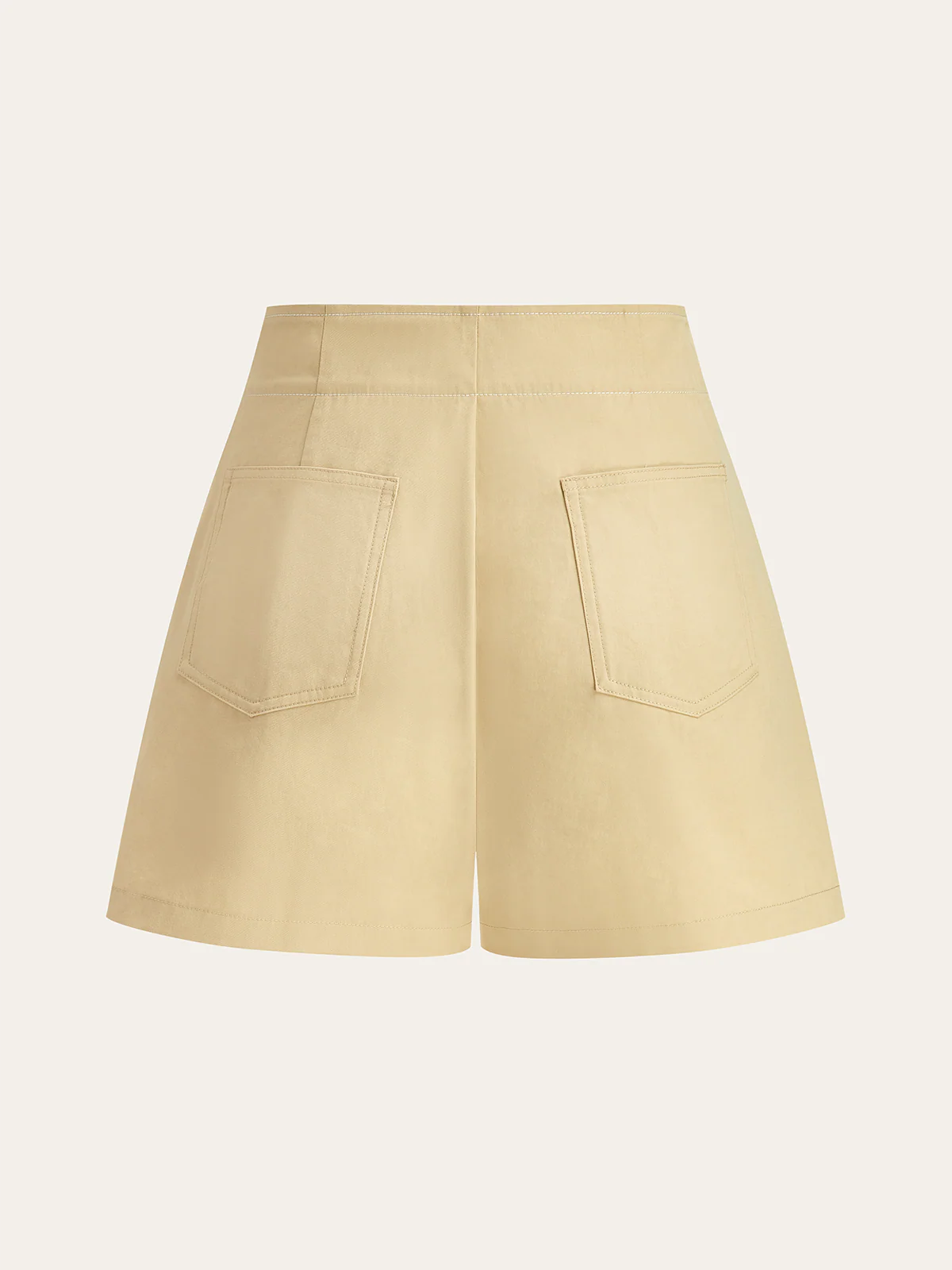 High-Waisted Button -Detail Wide-Leg Shorts - Wholesalesil