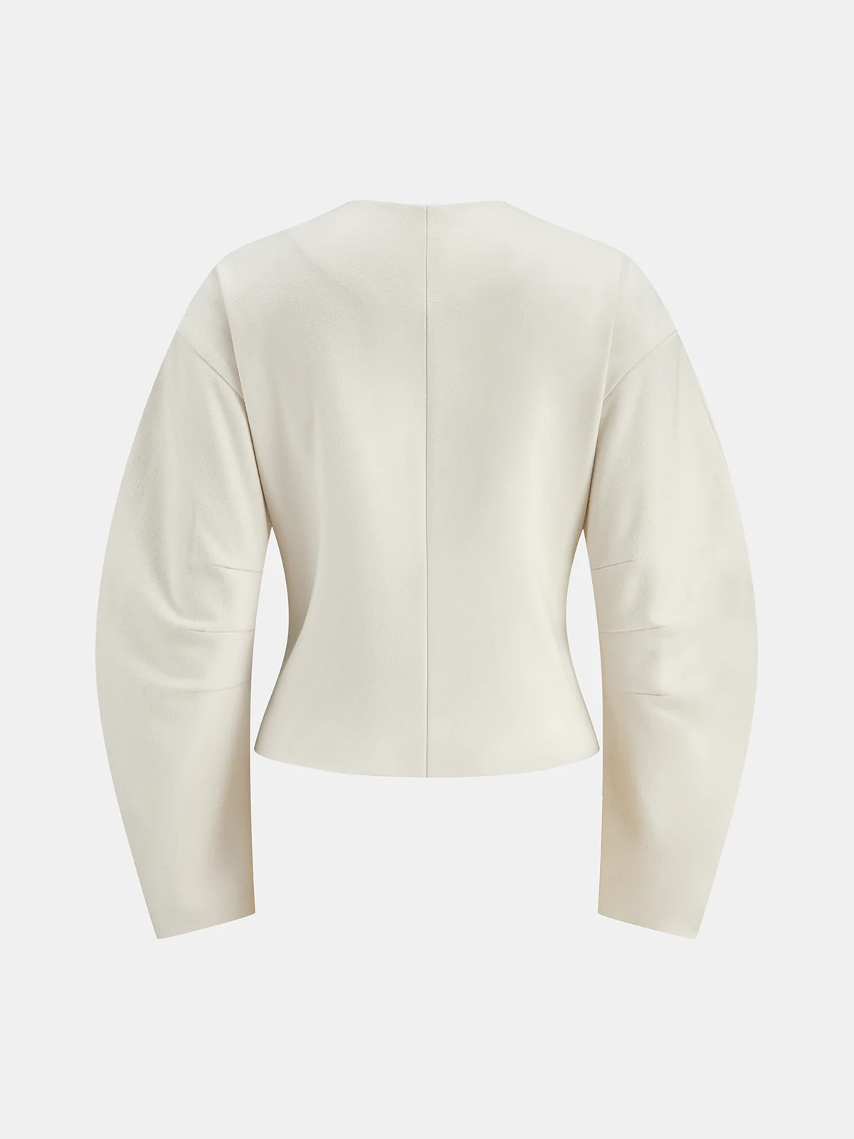 Metal Button Curved Sleeve Coat - Wholesalesil