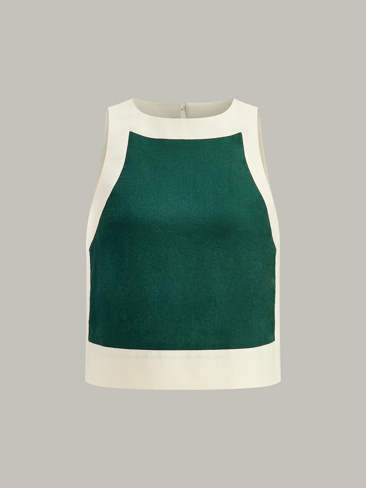 Contrast Trim Crop Top and Wide-Leg Pants Set - Wholesalesil