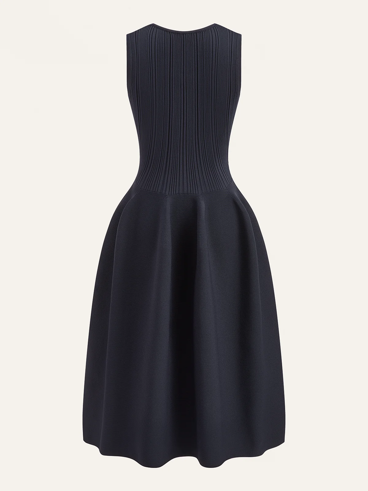 Ribbed Knit Flare Sweater Dress - Wholesalesil