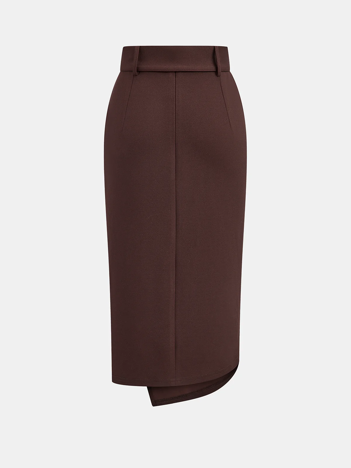Belted Asymmetric Midi Skirt - Wholesalesil