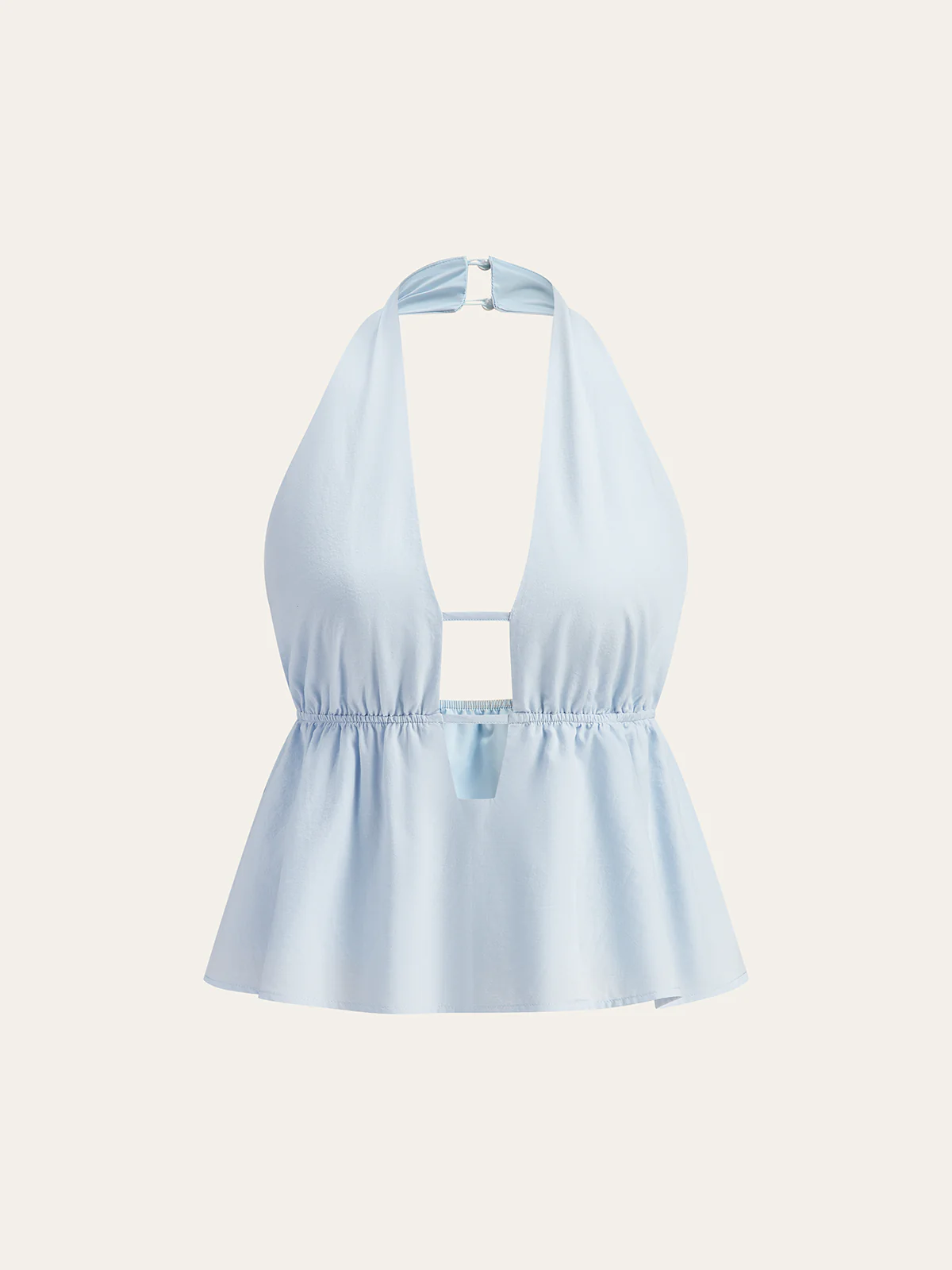 Halter Neck Top and Drawstring Skirt Set - Wholesalesil