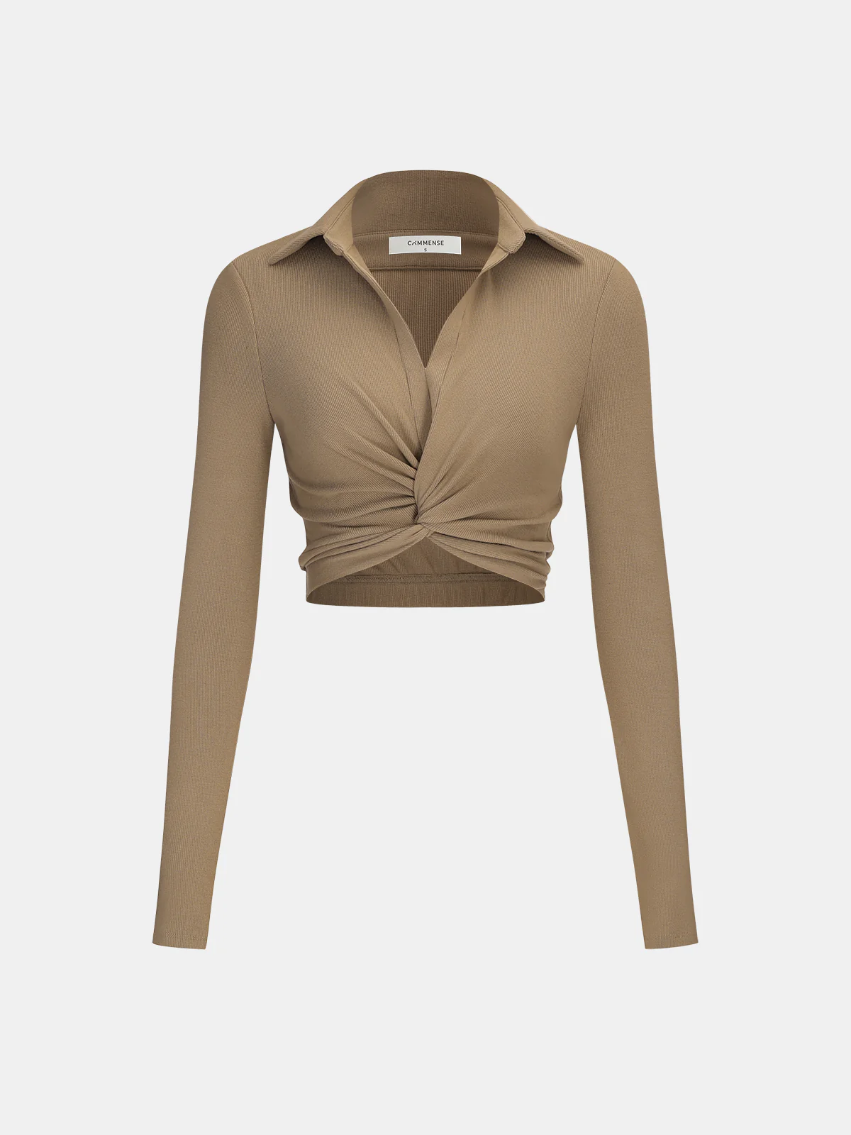 Knit Twisted Cropped Top and Skirt Set - Wholesalesil