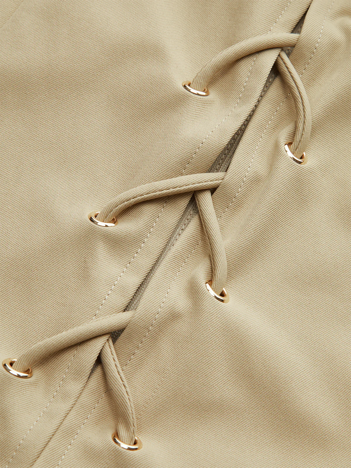 Pocketed Lace-Up Mini Dress - Wholesalesil