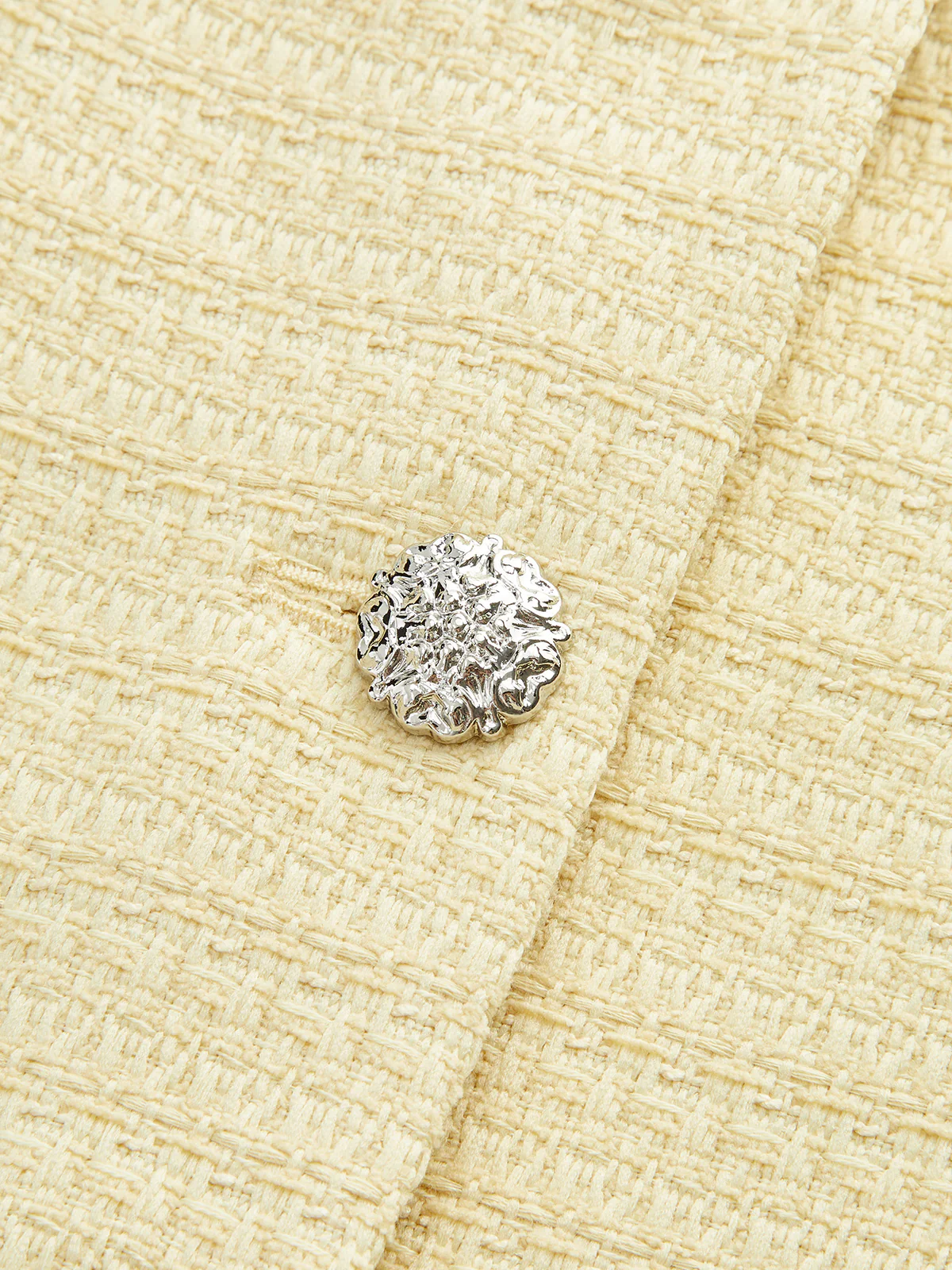 Tweed Square-Neck Button Mini Dress - Wholesalesil