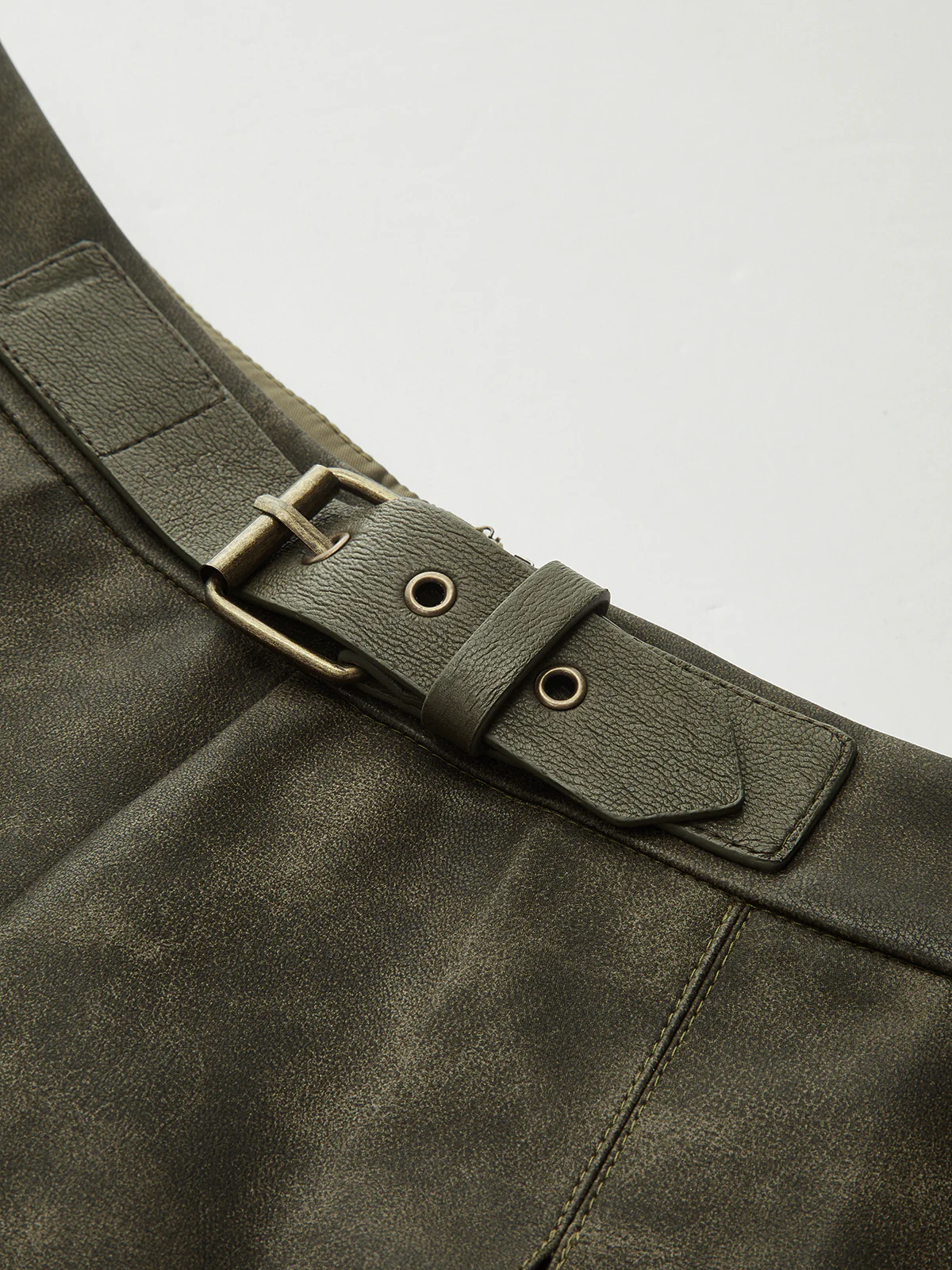 Faux Leather Pleated Shorts - Wholesalesil