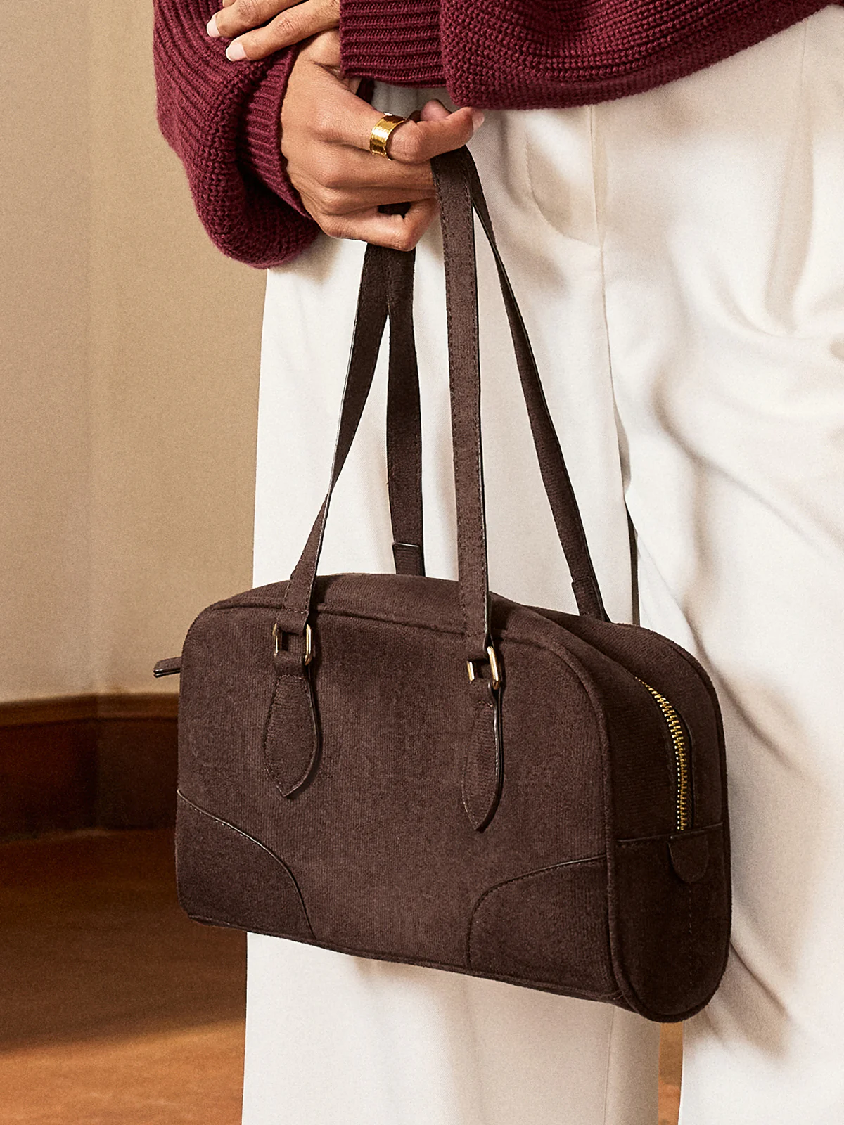 Retro Suede Handbag - Wholesalesil