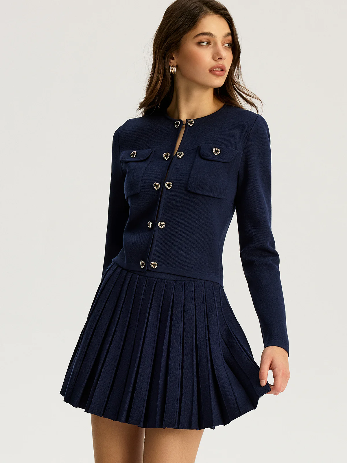 Knit Pleated Mini Skirt - Wholesalesil