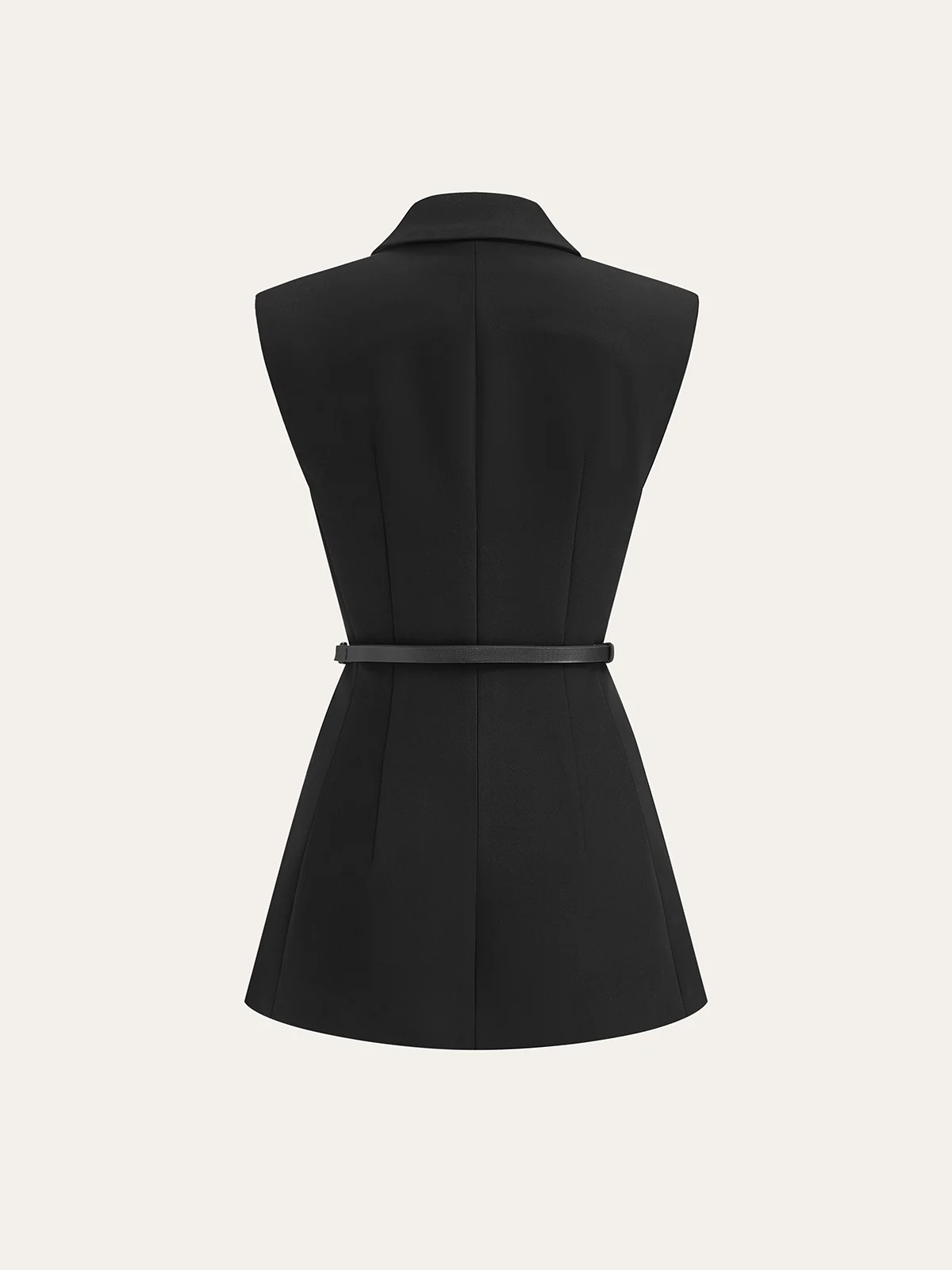 Belted Cap Sleeve Vest - Wholesalesil