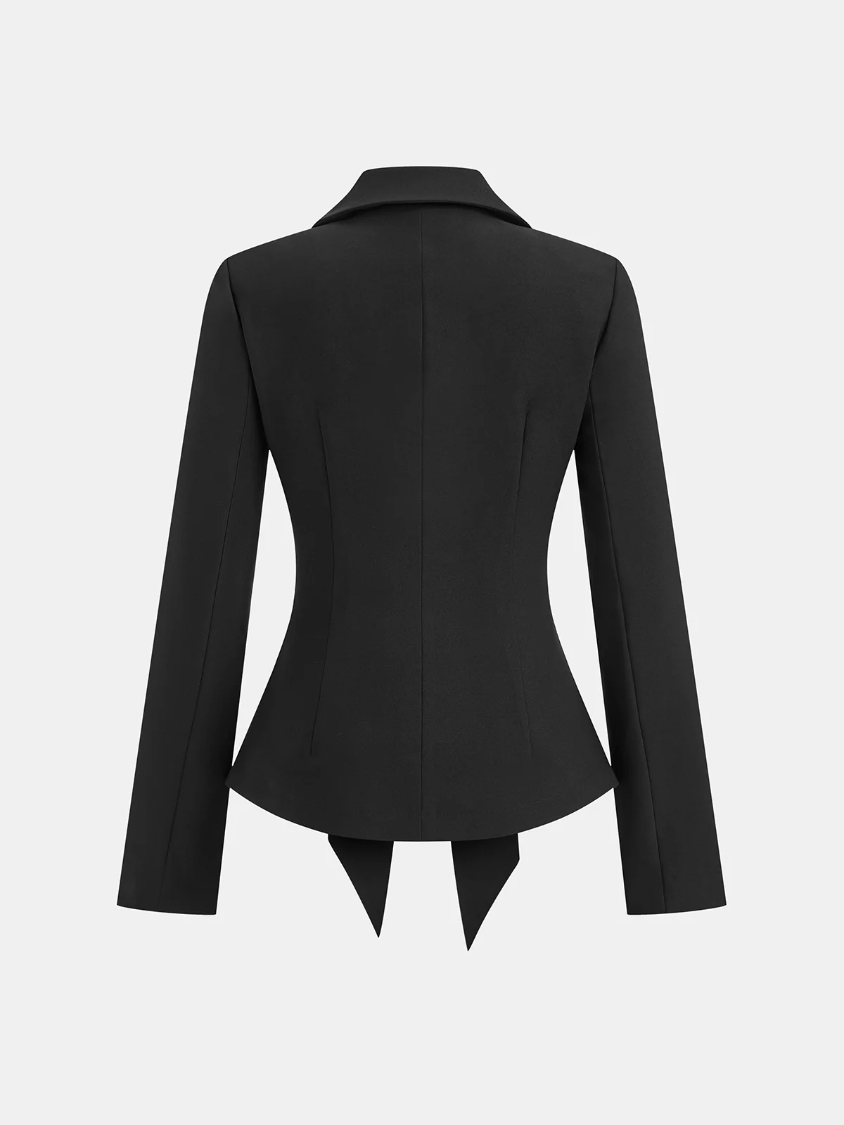 Long Sleeve Tie Front Blazer - Wholesalesil