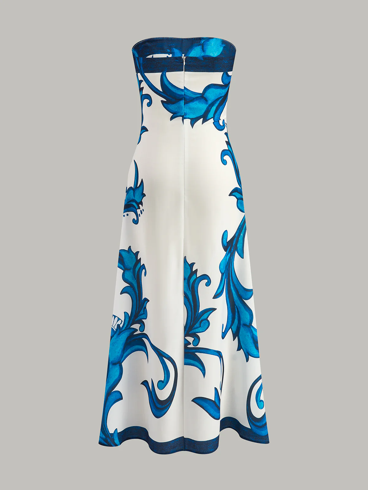 Strapless Floral Print Maxi Dress - Wholesalesil