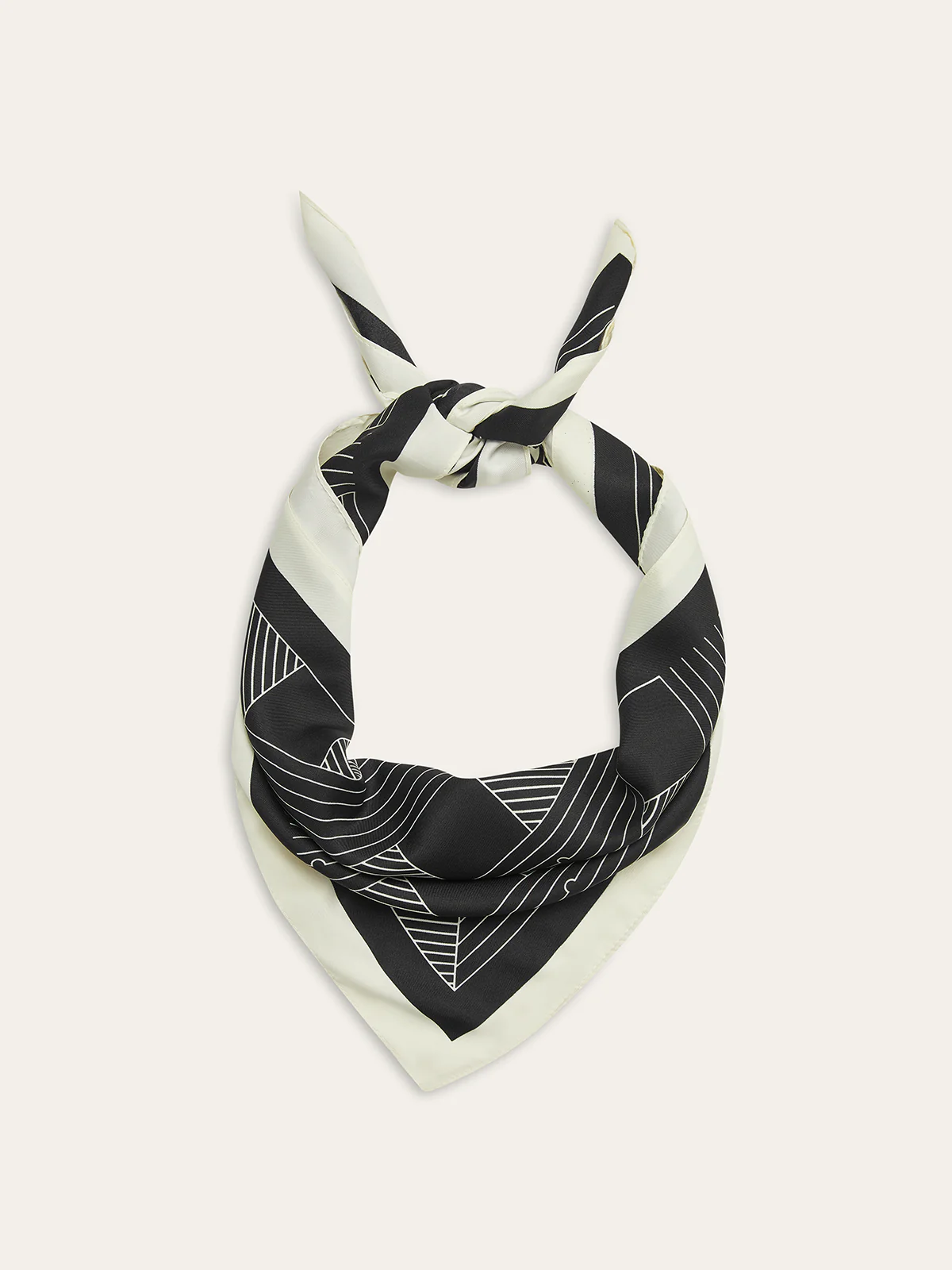 Geometric Print Square Scarf - Wholesalesil