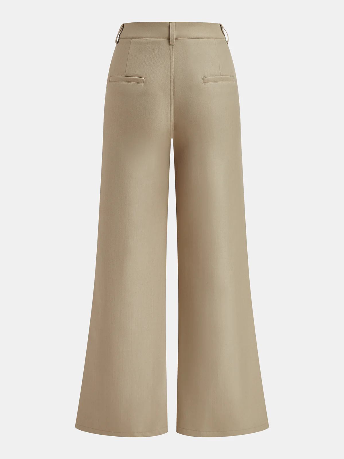 Mid-Waist Seam Detail Wide-Leg Pants - Wholesalesil