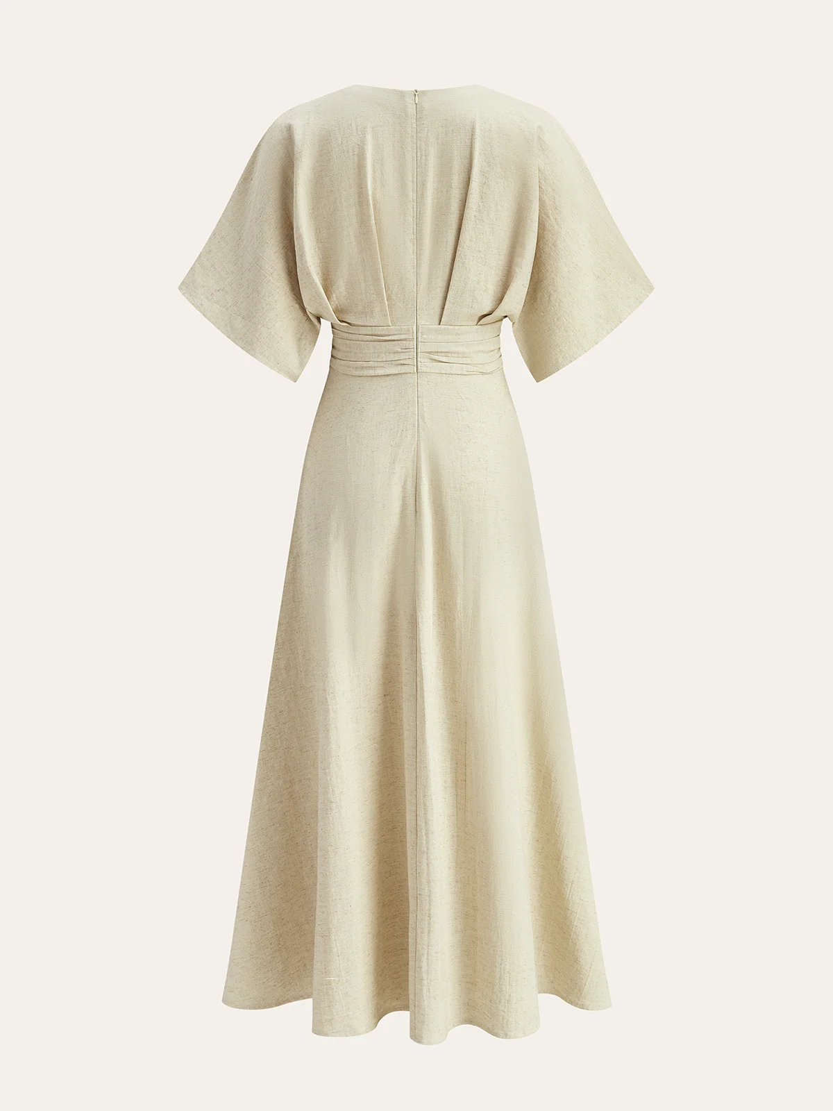 Metal Decor Ruched Midi Dress - Wholesalesil