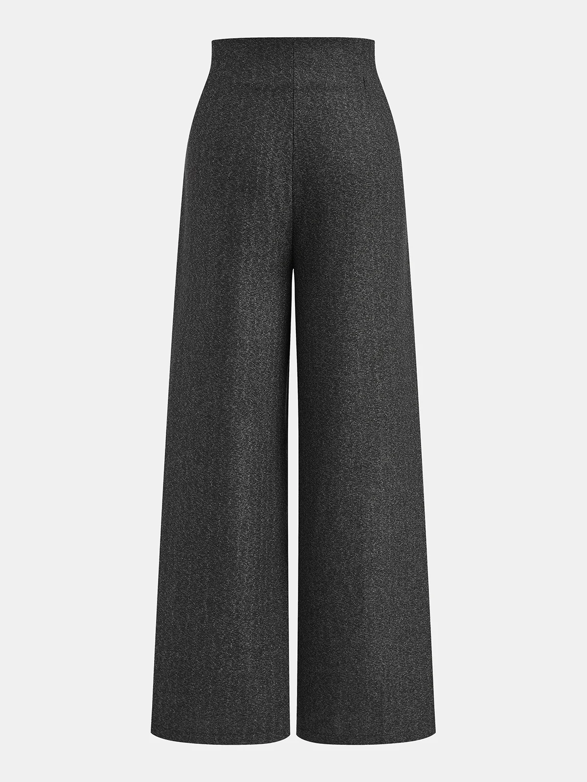 High-Waisted Pleated Straight-Leg Pants - Wholesalesil