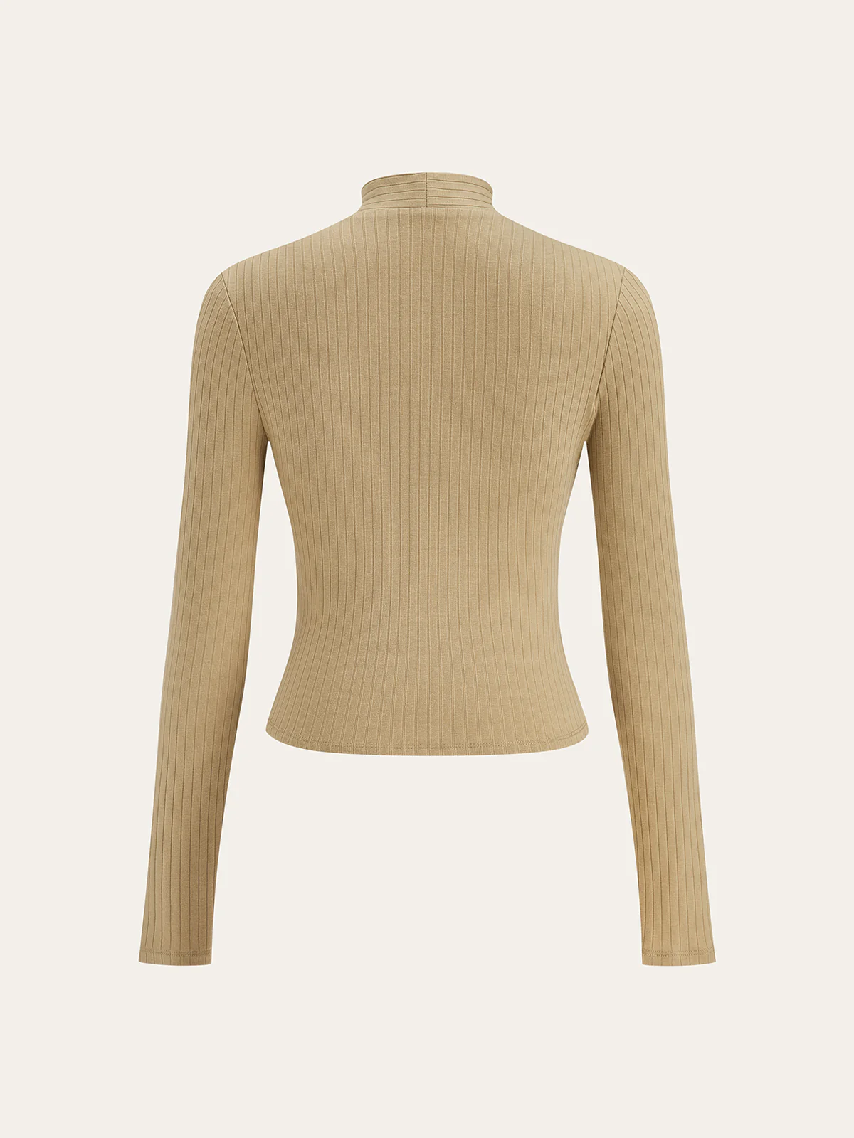 Ribbed Twist Front Long Sleeve Knit Top - Wholesalesil