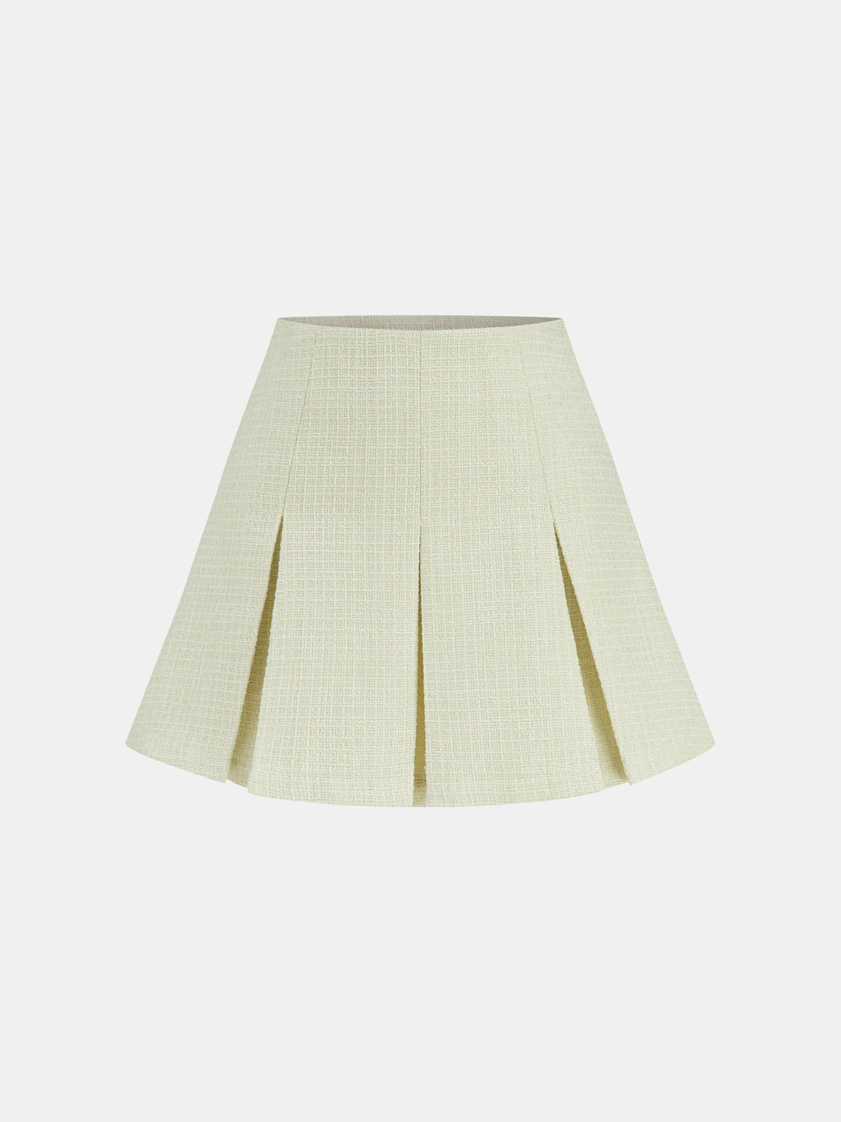 Tweed Pleated Mini Skirt - Wholesalesil