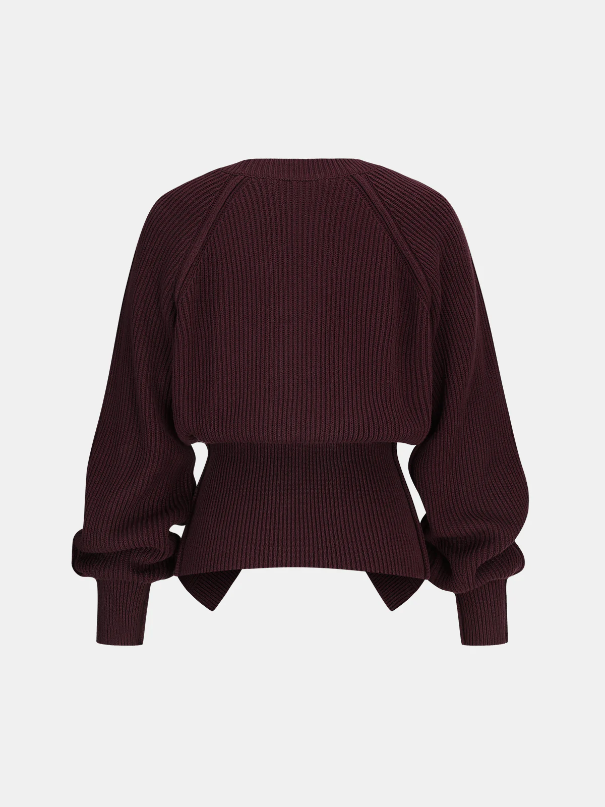 Metal Button Cinched Waist Knit Cardigan - Wholesalesil