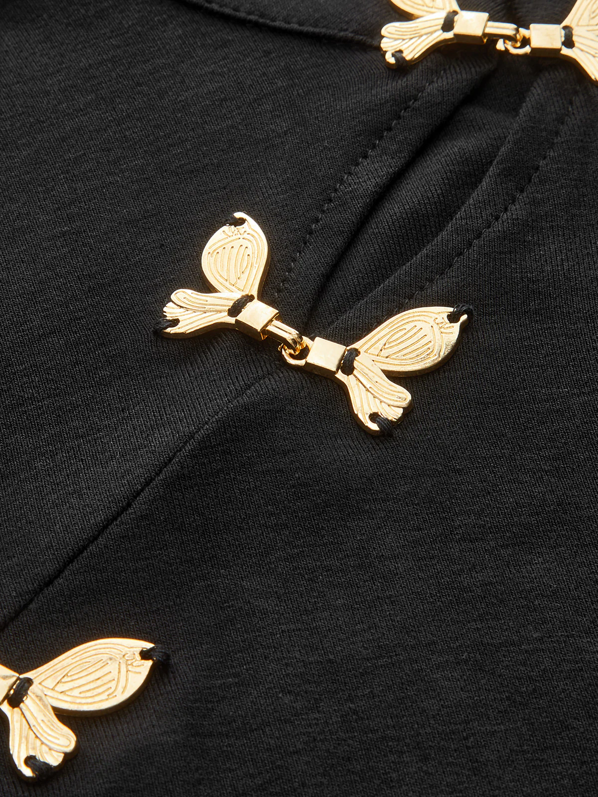 Metal Butterfly Detail Asymmetric Ruched Top - Wholesalesil