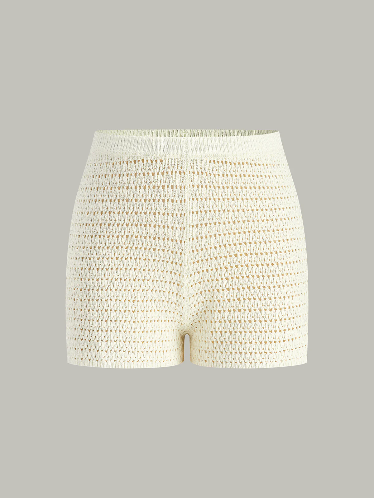 Semi-Sheer Crochet Knit Shorts - Wholesalesil