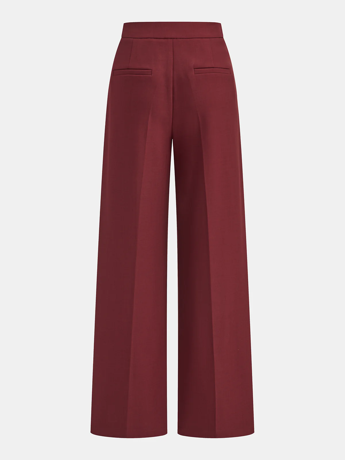 High-Waisted Chain Pleated Wide-Leg Pants - Wholesalesil