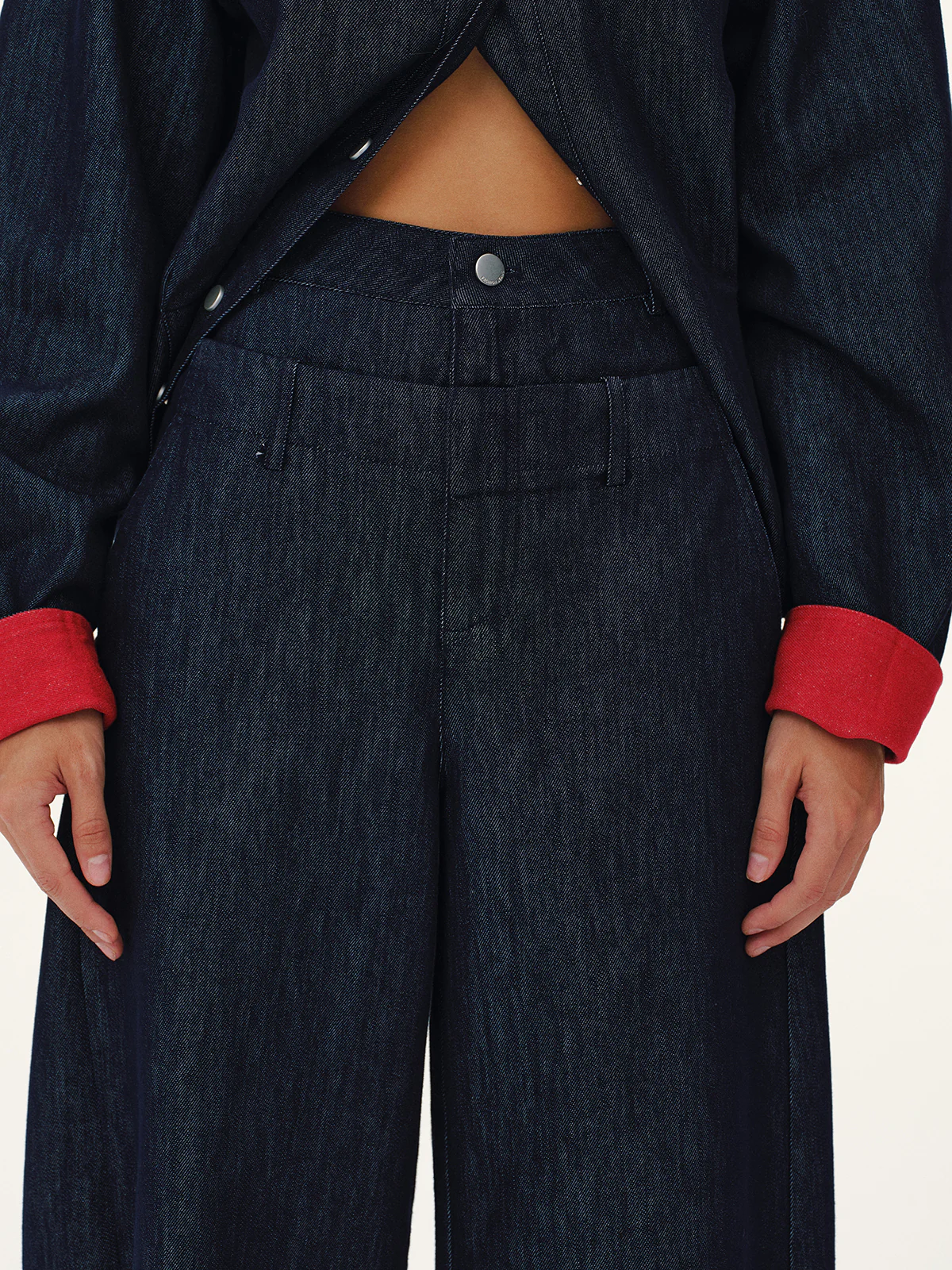 Heart-Back Denim Straight-Leg Jeans - Wholesalesil