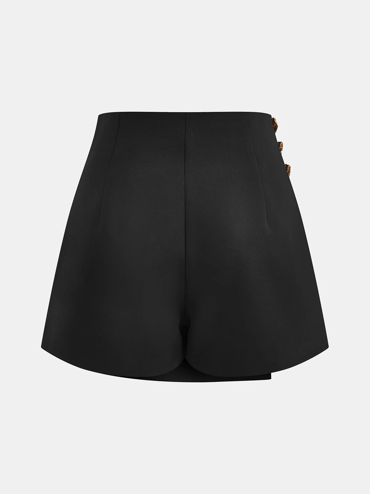 Metal Detail Asymmetric Skort - Wholesalesil