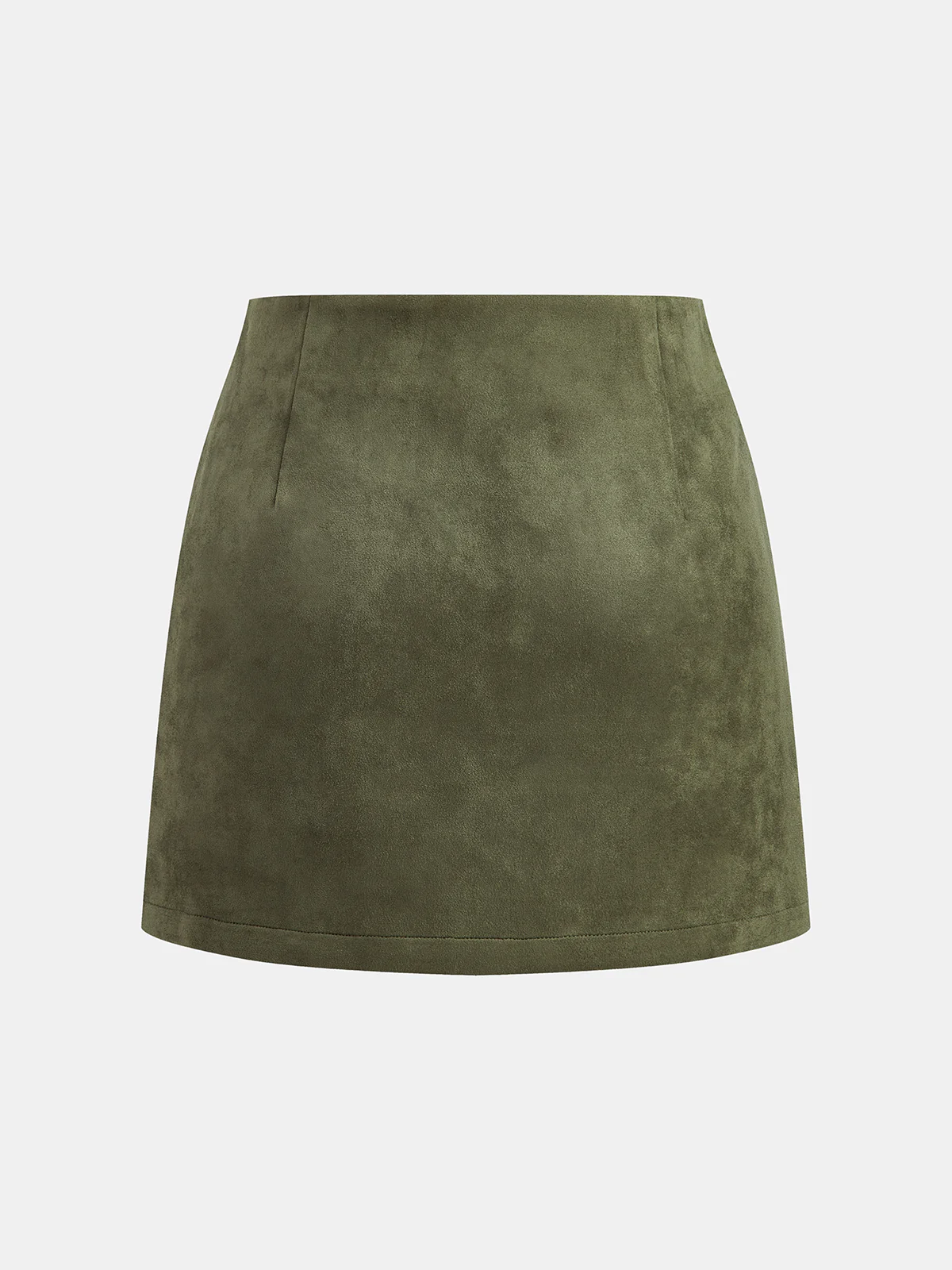Suede Effect A-Line Mini Skirt - Wholesalesil