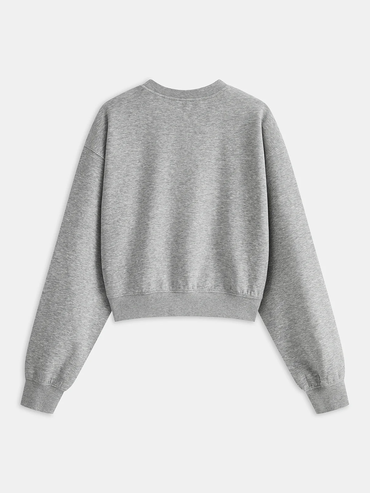 Floral Applique Cropped Sweatshirt - Wholesalesil