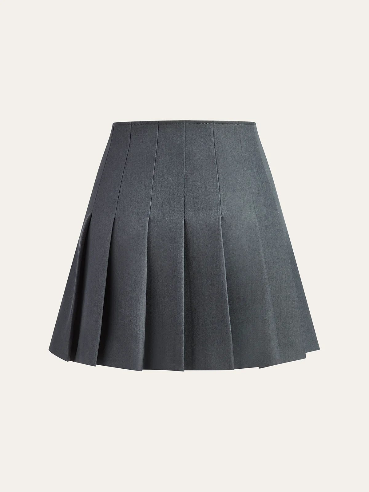 Metal Detail Pleated Mini Skirt - Wholesalesil