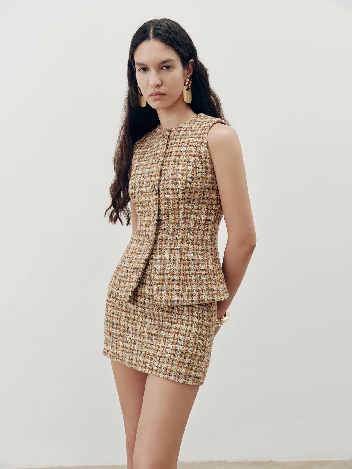 Tweed Mini Skirt - Wholesalesil