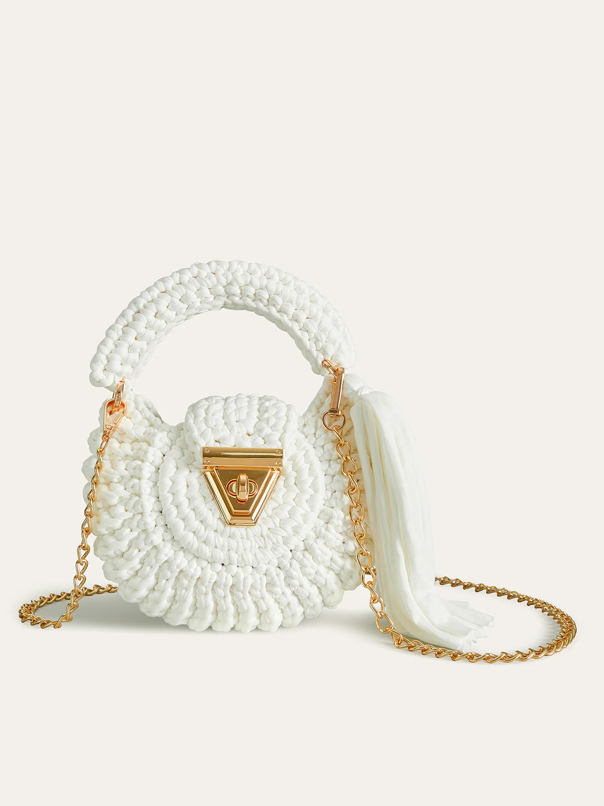 Crochet Top-Handle Bag - Wholesalesil