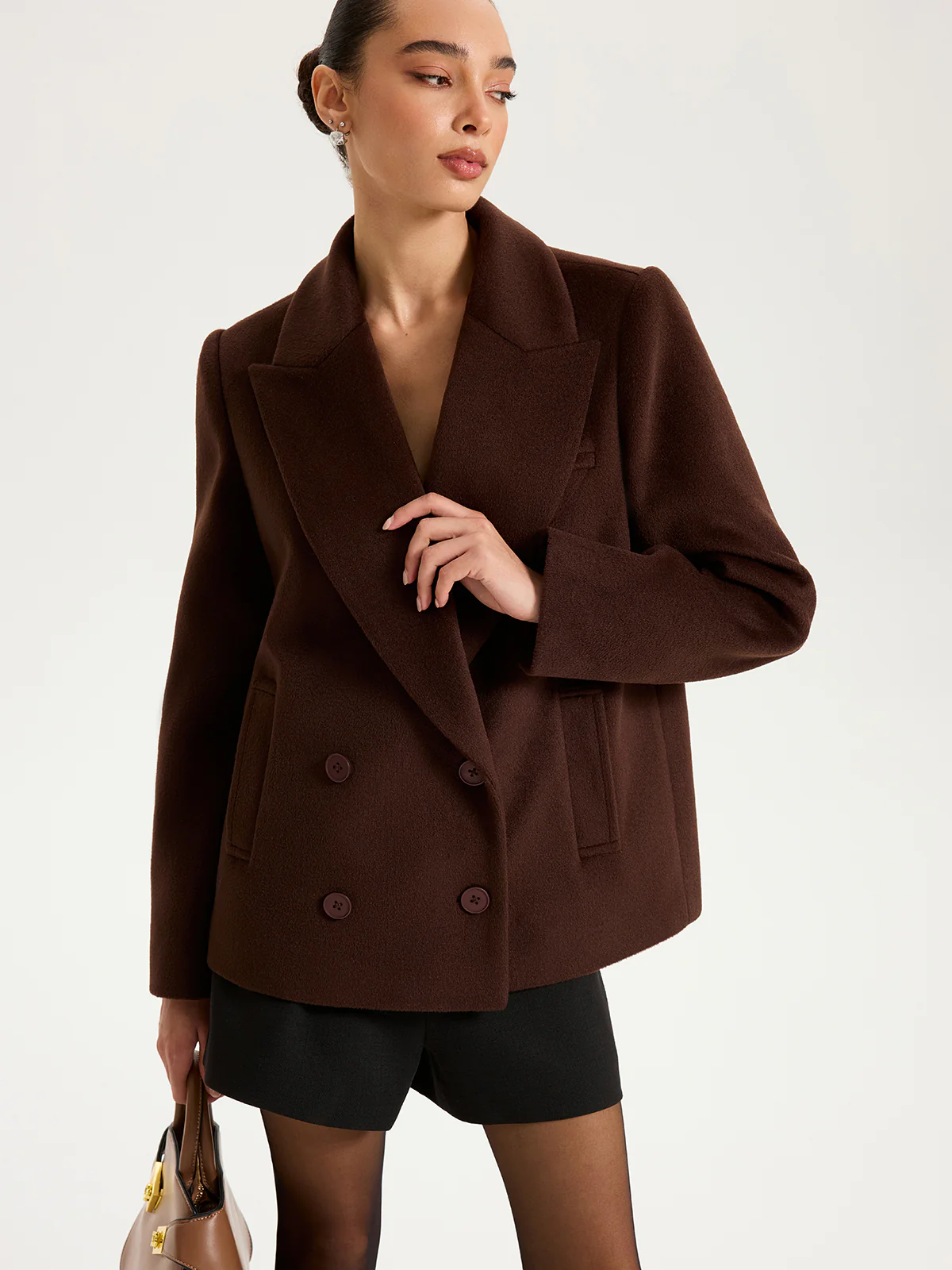 Double-Breasted Lapel Blazer - Wholesalesil