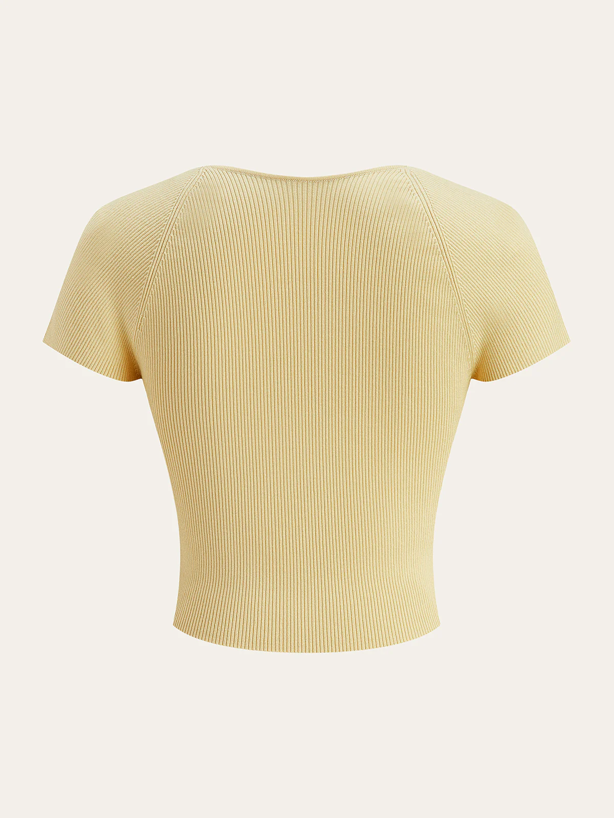Ribbed Knit Square Neck Crop Top - Wholesalesil
