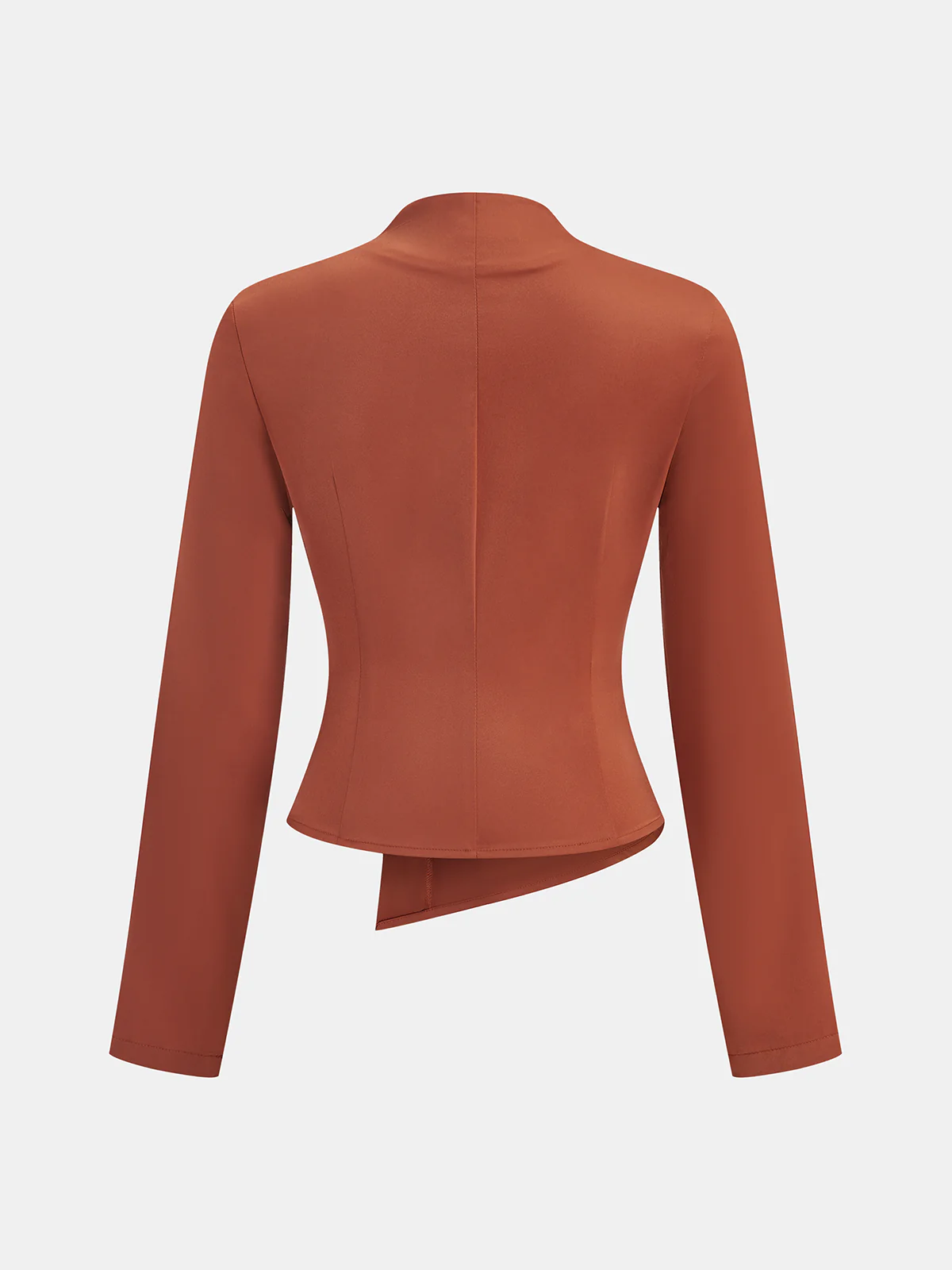 V-Neck Asymmetric Blouse - Wholesalesil