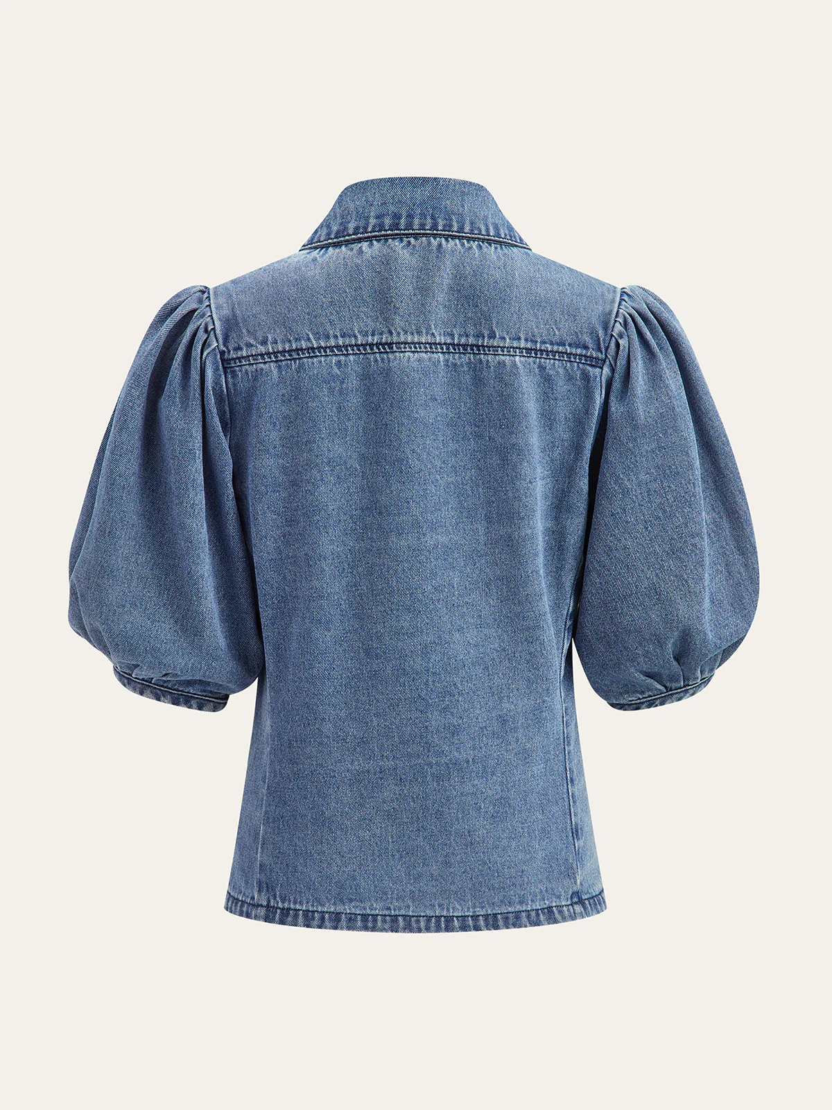 Puff Sleeve Denim Jacket - Wholesalesil